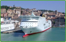Anek Lines Ferry at port in Ancona