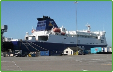 Part of the P&O Irish Sea Ferry Fleet European Causeway