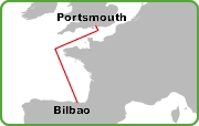 Portsmouth Bilbao Route