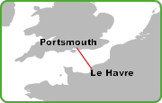 Portsmouth Le Havre Route